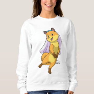 Sudadera Fox como novia con velo