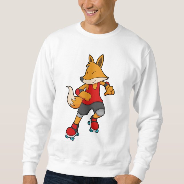 Sudadera Fox como patinador con patines de rodillos (Anverso)