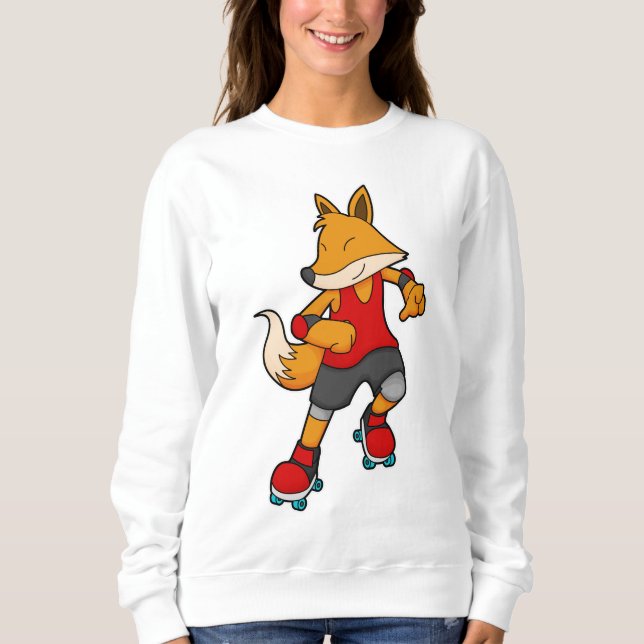 Sudadera Fox como patinador con patines de rodillos (Anverso)