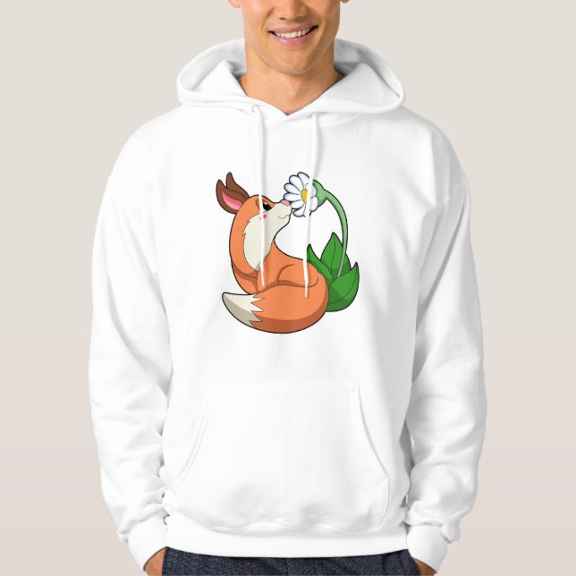 Sudadera Fox con flor blanca (Anverso)