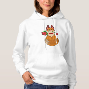 Sudadera Fox con flor Rosa