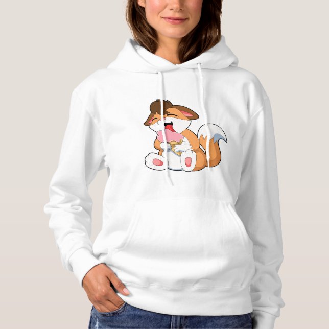 Sudadera Fox con helado de fresa (Anverso)