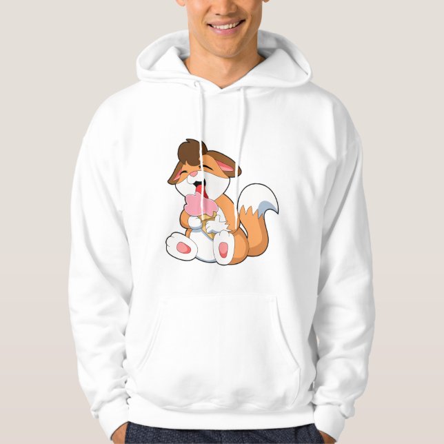 Sudadera Fox con helado de fresa (Anverso)