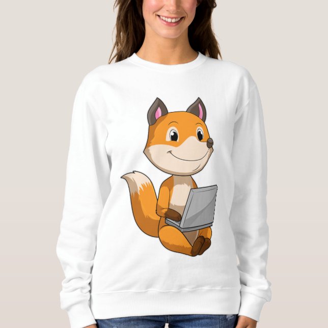 Sudadera Fox con portátil (Anverso)