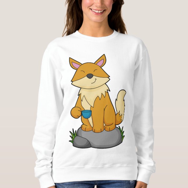 Sudadera Fox con taza de café (Anverso)