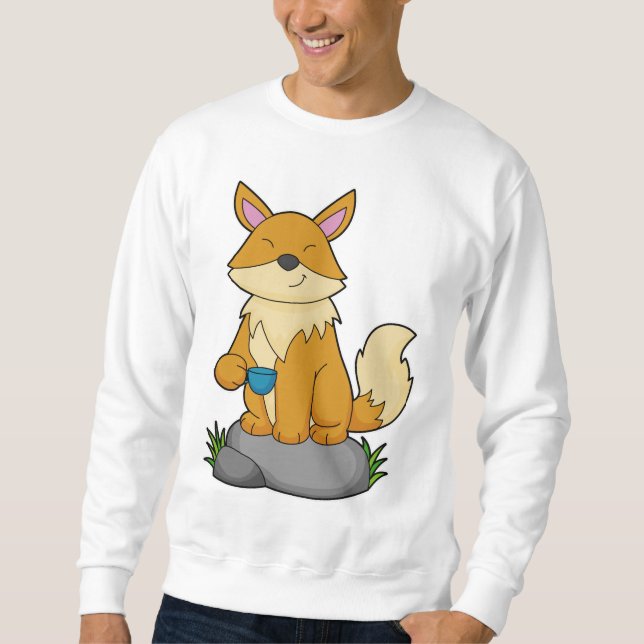 Sudadera Fox con taza de café (Anverso)