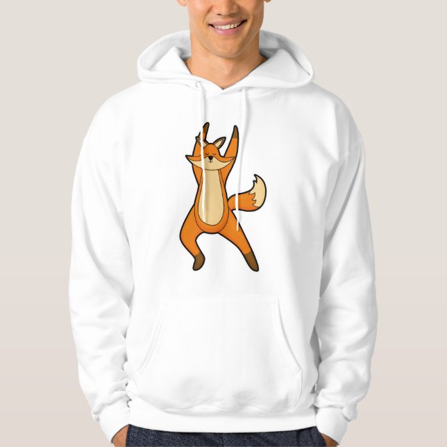 Sudadera Fox en ejercicio de Stretching de Yoga (Anverso)