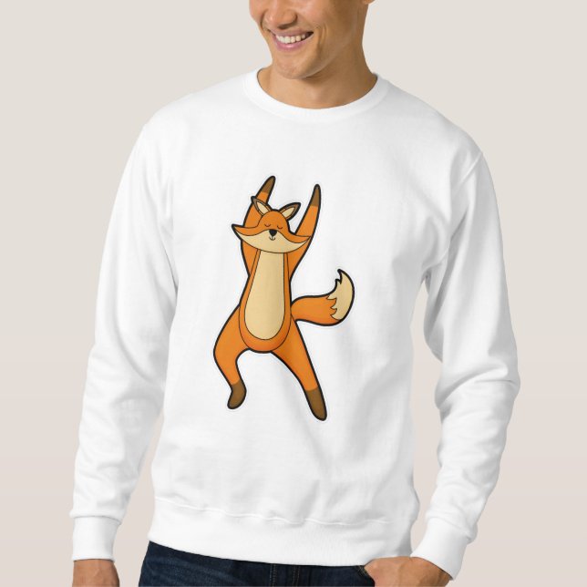 Sudadera Fox en ejercicio de Stretching de Yoga (Anverso)