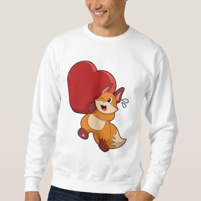 Sudadera Fox en el amor con el corazón (Anverso)