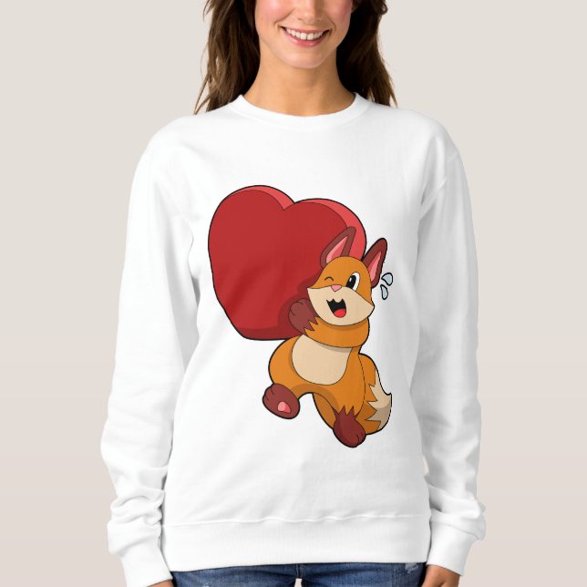 Sudadera Fox en el amor con el corazón (Anverso)