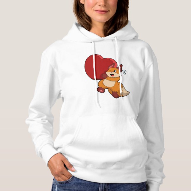 Sudadera Fox en el amor con el corazón (Anverso)