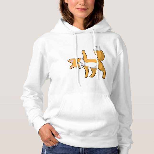Sudadera Fox en el Stretching del Yoga (Anverso)