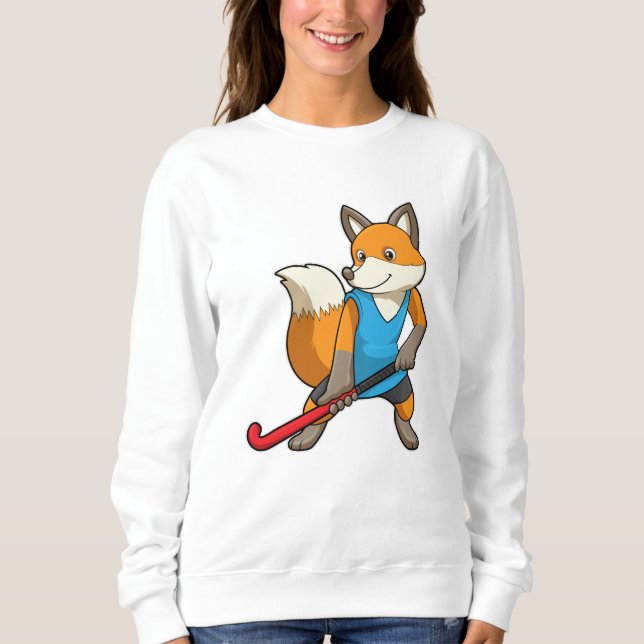 Sudadera Fox en hockey con bate de hockey (Anverso)
