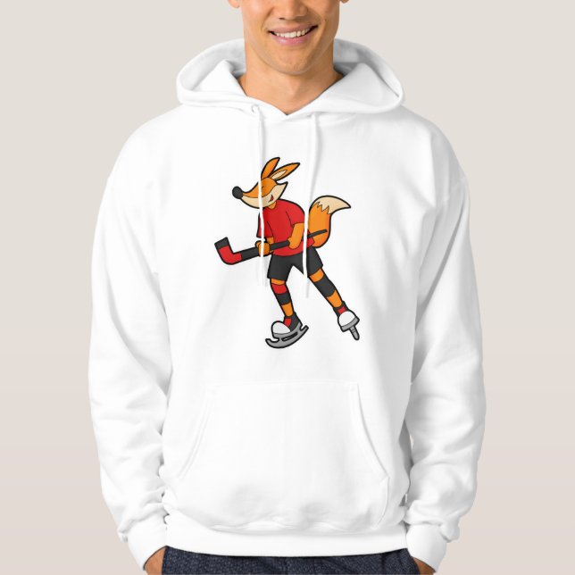 Sudadera Fox en hockey sobre hielo con bastón de hockey sob (Anverso)
