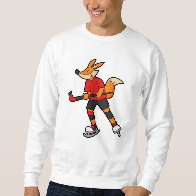 Sudadera Fox en hockey sobre hielo con bastón de hockey sob (Anverso)