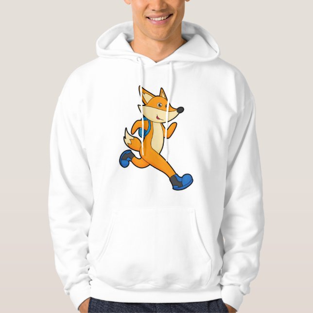 Sudadera Fox en la carrera con mochila (Anverso)