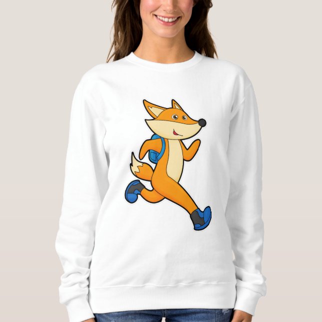 Sudadera Fox en la carrera con mochila (Anverso)