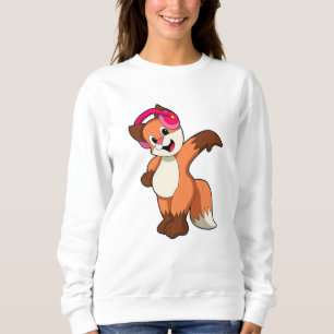 Sudadera Fox en la música con auriculares