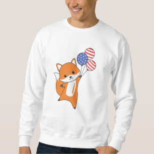 Sudadera Fox Flies Balloons Usa Sobre Los Animales Ricos Fo