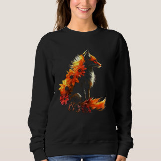 Sudadera Fox Flowers - Art Animal Fox