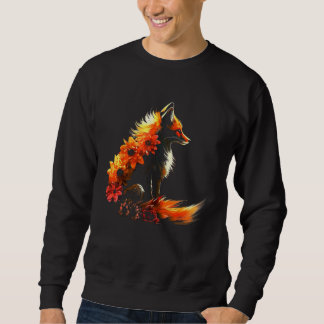 Sudadera Fox Flowers - Art Animal Fox
