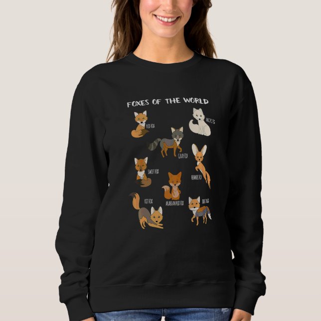 Sudadera Fox Of The World Fox Animals Educational (Anverso)