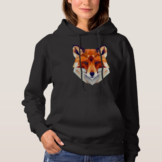 Sudadera Fox Polygon Wild Animal  Wildlife Zookeeper Geomet (Anverso)