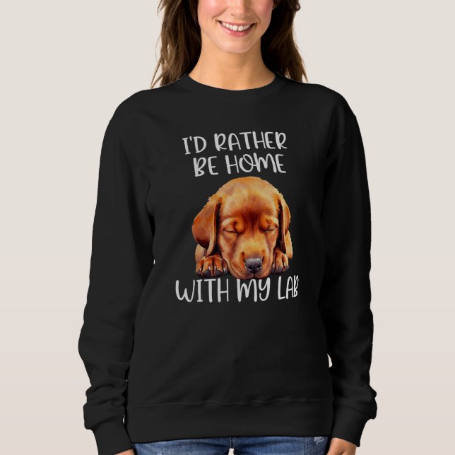 Sudadera Fox Red Lab Mom Dad I d Rather be Home Labrador Re (Anverso)