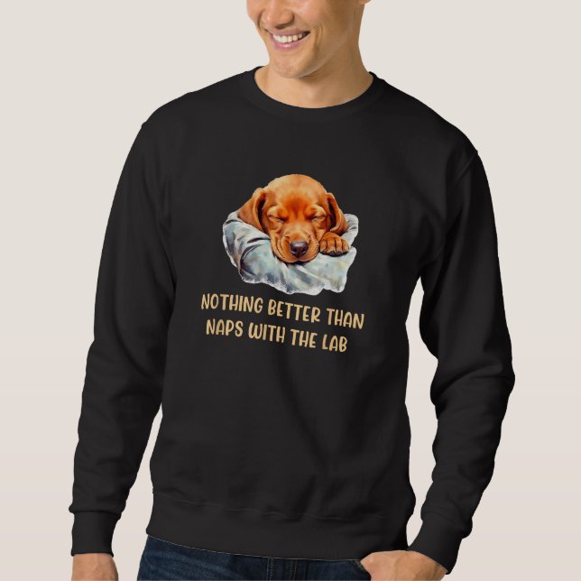 Sudadera Fox Red Lab Mom Dad Napping Labrador Retriever (Anverso)