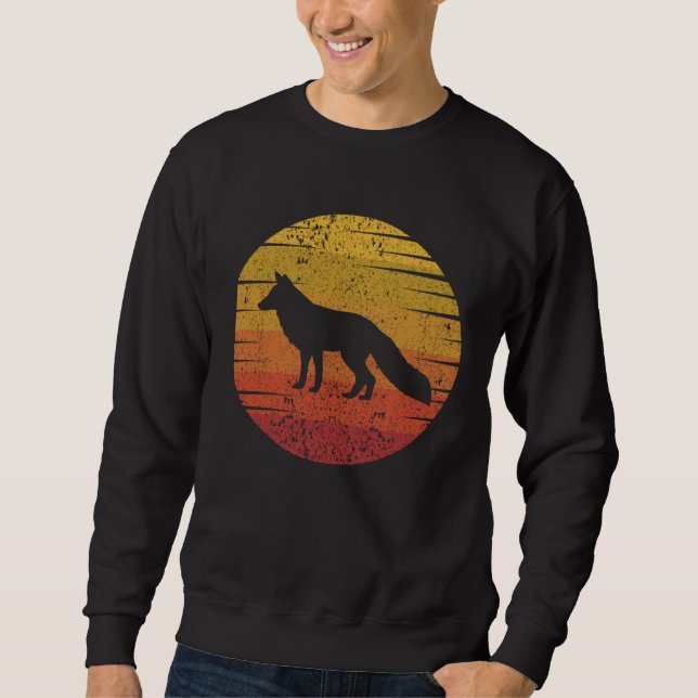 Sudadera Fox Retro Sunset Fox Wild Animal (Anverso)
