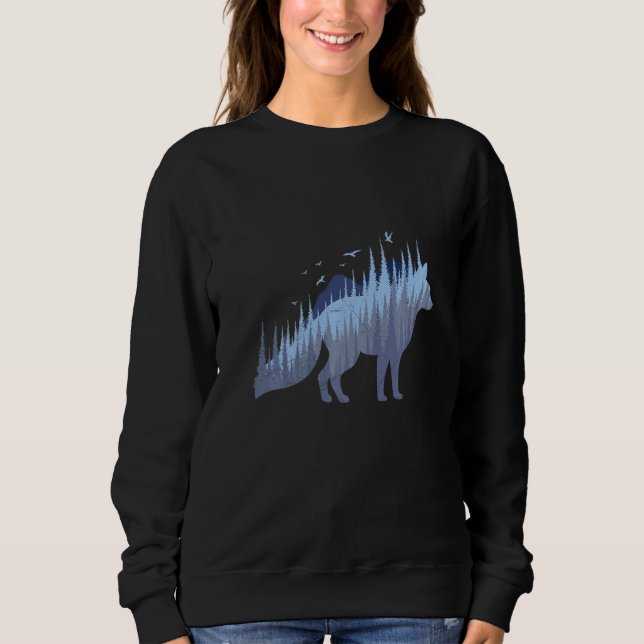 Sudadera Fox silhouette fox forest hunter  2 (Anverso)