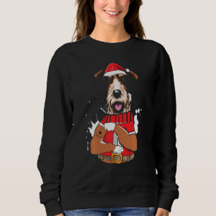 Sudadera Fox Terrier Dog Santa I Amo A Mamá Tattoo Ugly Chr