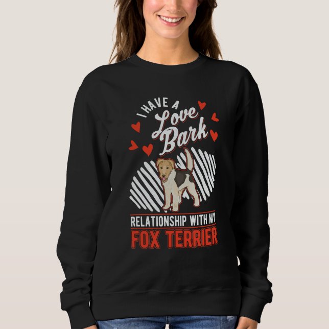 Sudadera Fox Terrier Valentine's Day Wire Fox Terrier (Anverso)