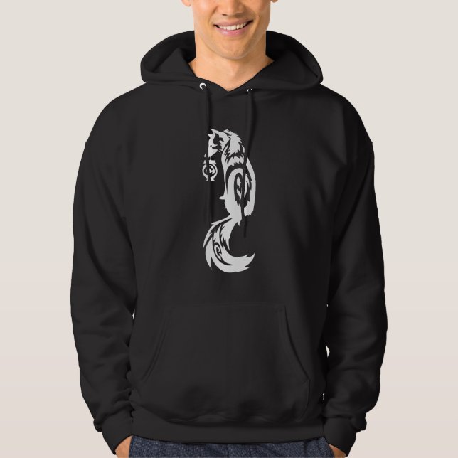 Sudadera Fox tribal de Kitsune con la linterna del alcohol (Anverso)