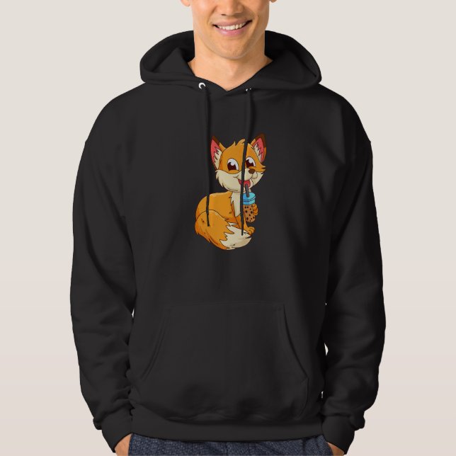 Sudadera Fox with bubbel tea bubbeltea fox children  1 (Anverso)