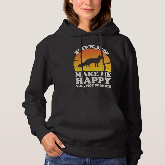 Sudadera Foxes Make Me Happy, Fox Clothes, Fox (Anverso)