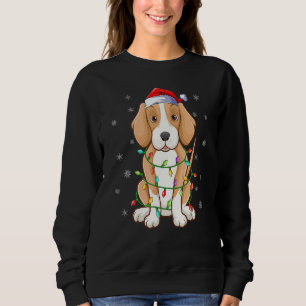 Sudadera Foxhound Dog Xmas Iluminando a Santa Hat Foxhound 