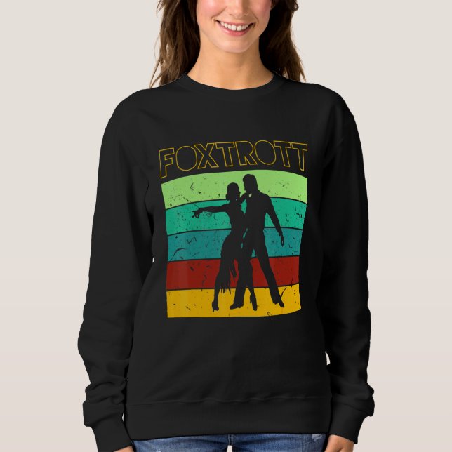 Sudadera Foxtrot Dancing Pareja Vintage (Anverso)