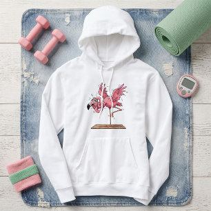 Sudadera Fracaso divertido de yoga con flamenco en el gimna