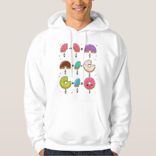 Sudadera Fracciones de Donut Humor de Aprendizaje de Matemá