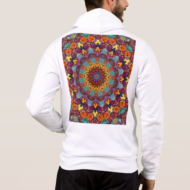 Sudadera Fractal Kaleidoscope Mandala Pattern-64351 (Reverso)