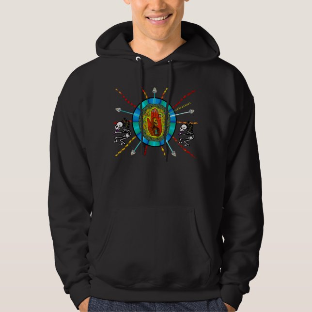 Sudadera Fractal Kokpelli nativo (sudadera con capucha para (Anverso)