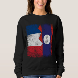 Sudadera France Laos marca la etiqueta de raíces francesas