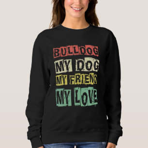 Sudadera Francés Bulldog de eslúcula vintage retro perro