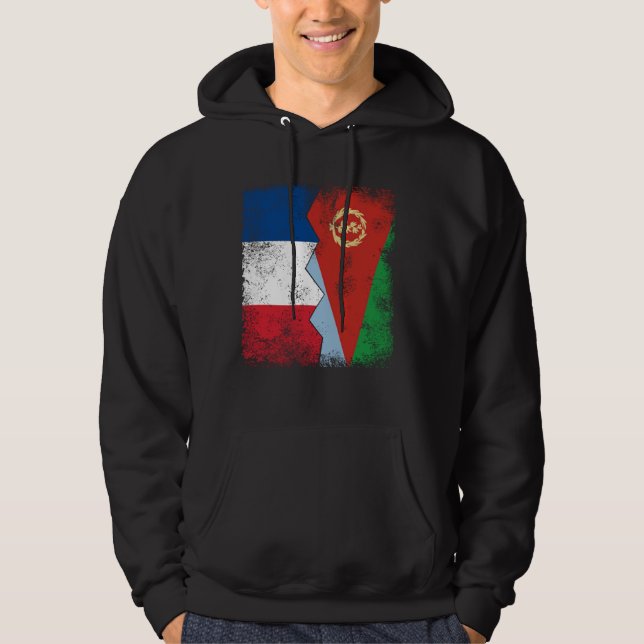 Sudadera Francia Eritrea Bandera Raíces Francesas Mitad Eri (Anverso)