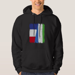 Sudadera Francia Sierra Leona Bandera media Sierra Leona Fr