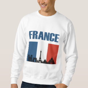 Sudadera Francia Viaje - Bandera Francesa de la Línea Aérea