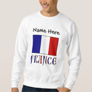 Sudadera Francia y Bandera Francesa Personalizadas 