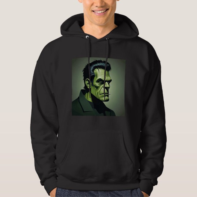 Sudadera frankenstein significa hoodie negro (Anverso)