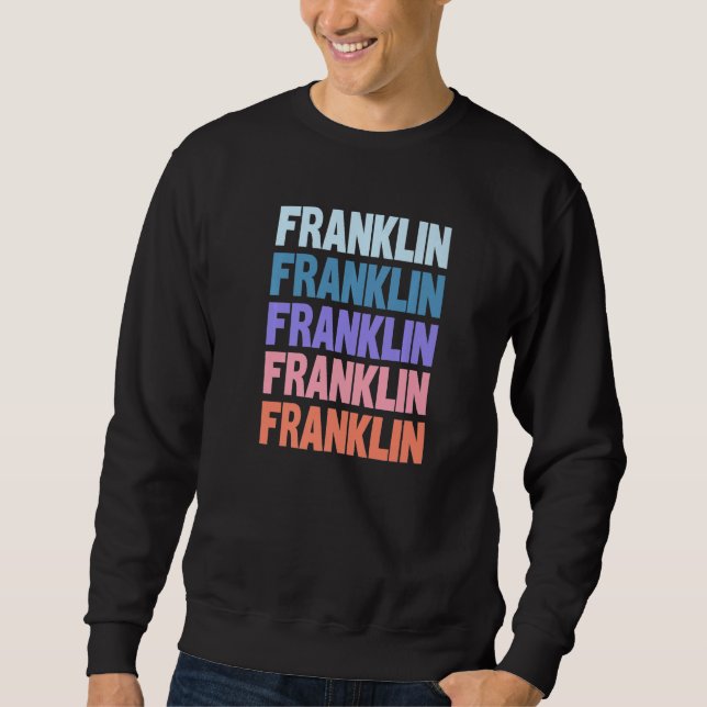 Sudadera Franklin de Texto Repetido Moderno (Anverso)
